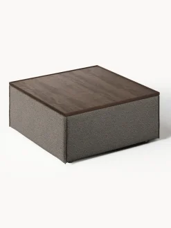 Clearance Diván con almacenamiento en tejido bouclé Lennon Reposapiés|Sofás