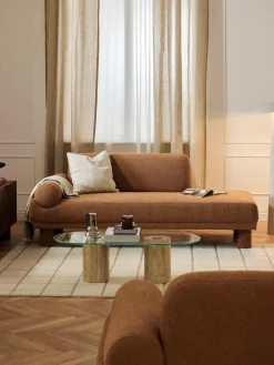 Online Diván en tejido bouclé Lilo Sofás