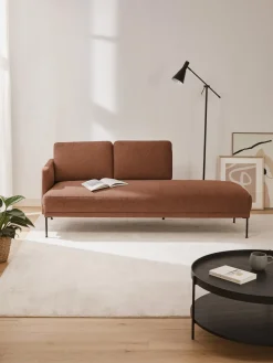 Sofás>Westwing Collection Diván Fluente Tejido grueso turrón