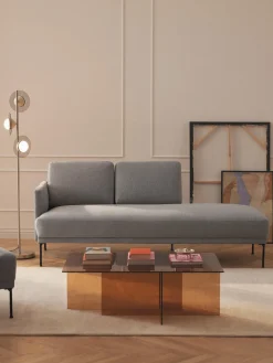 Sofás>Westwing Collection Diván Fluente Tejido gris