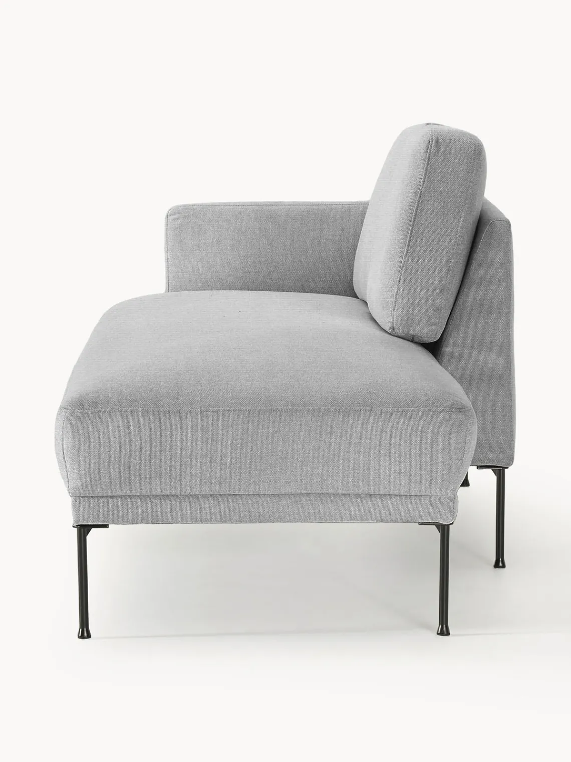 Sofás>Westwing Collection Diván Fluente Tejido gris