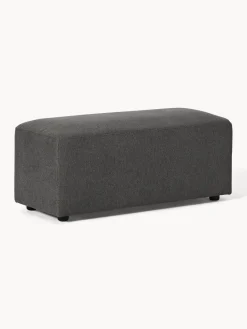 Reposapiés|Sofás>Westwing Collection Diván Melva, 99 x 42 cm Tejido gris antracita