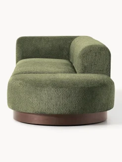 Diván modular de borreguillo bouclé con reposapiés Natalie Sofás