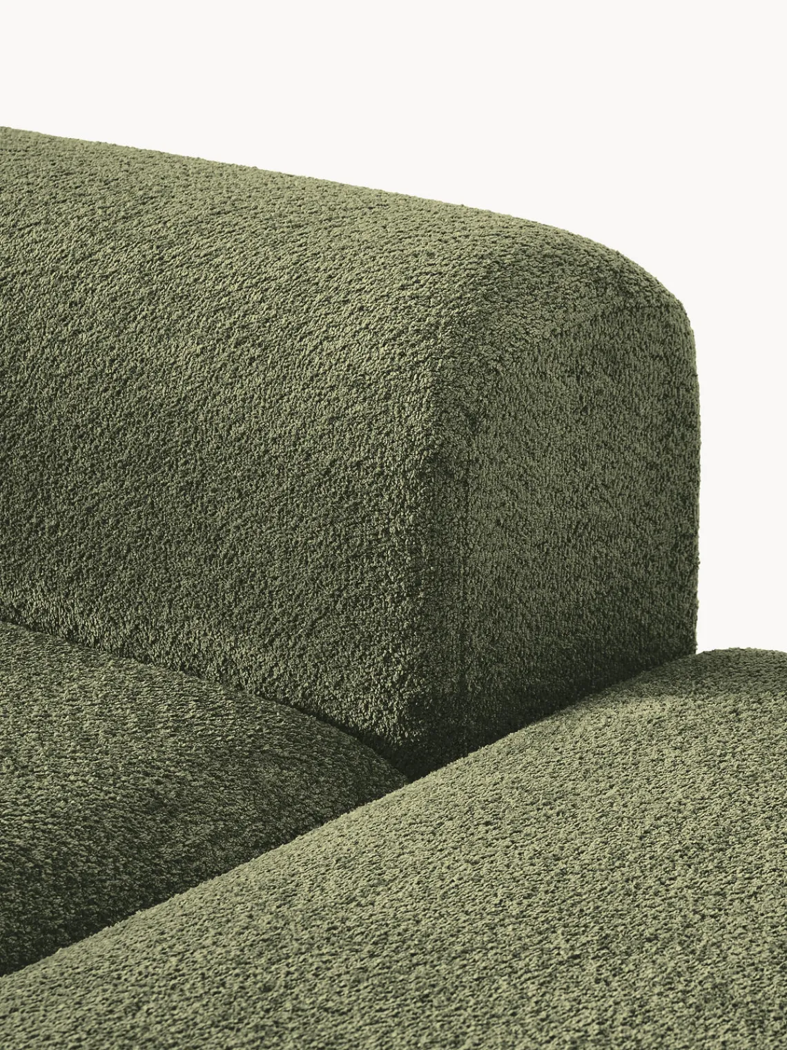 Diván modular de borreguillo bouclé con reposapiés Natalie Sofás