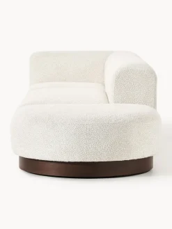 Sale Diván modular de borreguillo bouclé con reposapiés Natalie Sofás