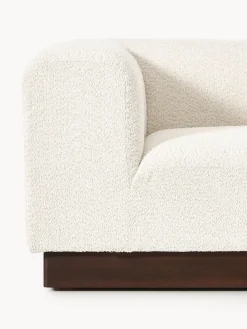 Sale Diván modular de borreguillo bouclé con reposapiés Natalie Sofás