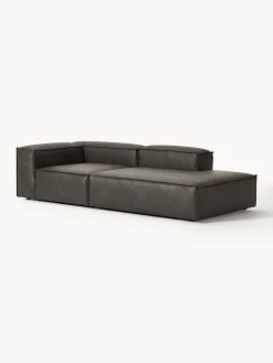Sofás></noscript>Westwing Collection Diván modular de cuero reciclado Lennon Cuero taupe