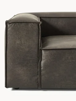 Sofás></noscript>Westwing Collection Diván modular de cuero reciclado Lennon Cuero taupe