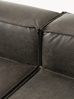 Sofás></noscript>Westwing Collection Diván modular de cuero reciclado Lennon Cuero taupe