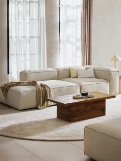 Sofás>Westwing Collection Diván modular de mezcla de lino Lennon Mezcla de lino beige