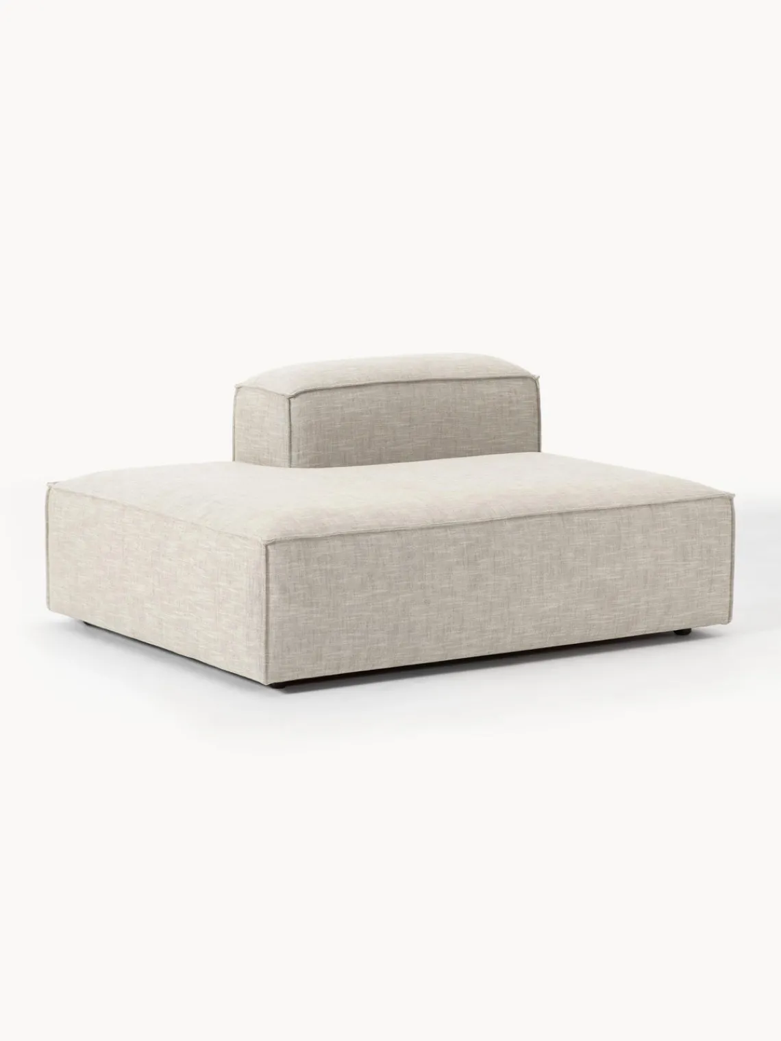 Sofás>Westwing Collection Diván modular de mezcla de lino Lennon Mezcla de lino gris