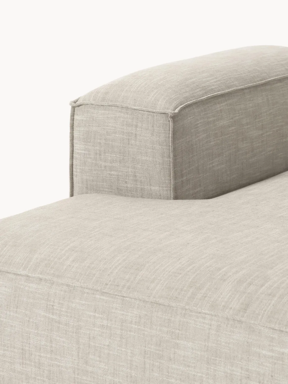 Sofás>Westwing Collection Diván modular de mezcla de lino Lennon Mezcla de lino gris