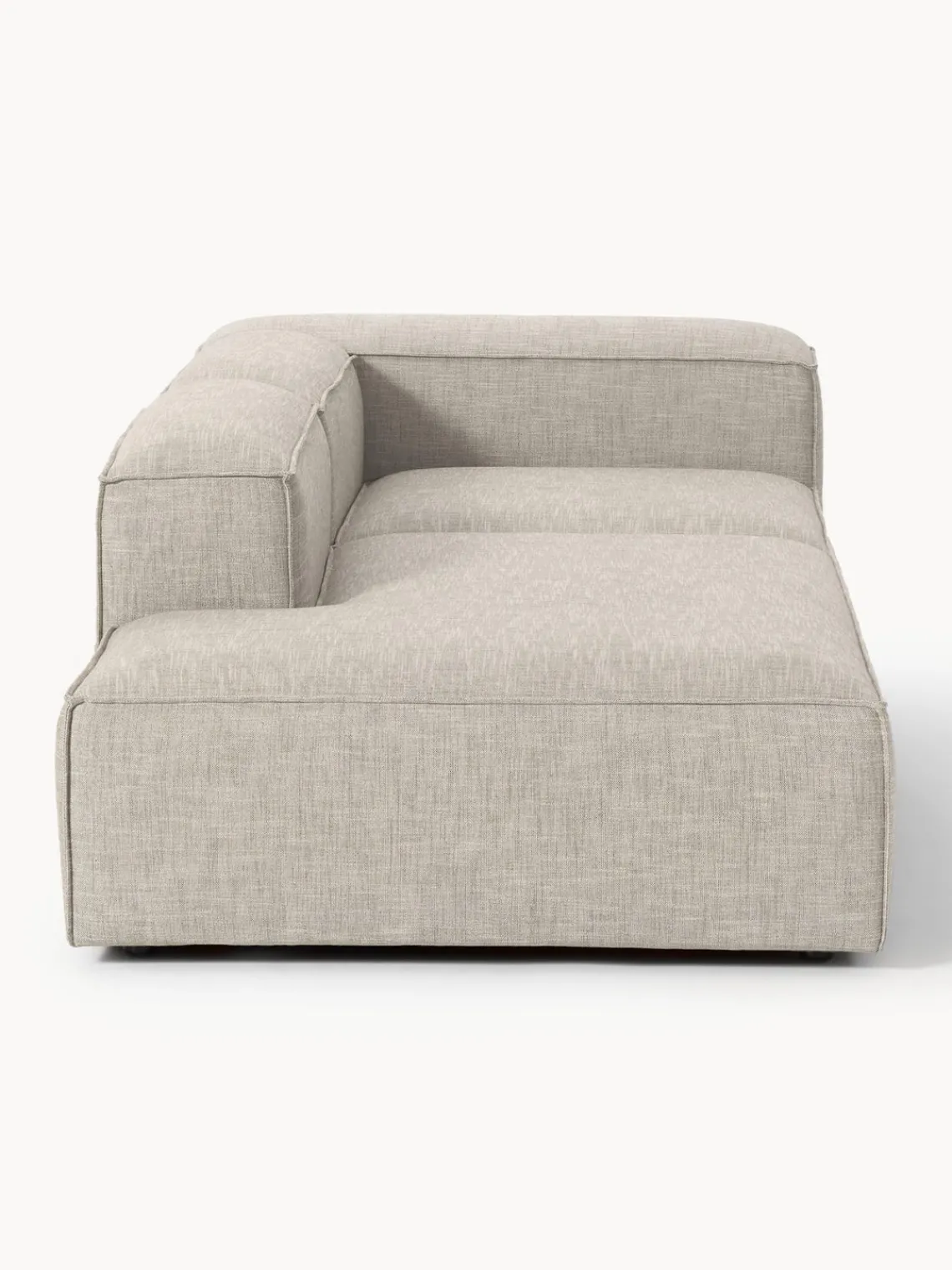 Sofás>Westwing Collection Diván modular de mezcla de lino Lennon Mezcla de lino gris