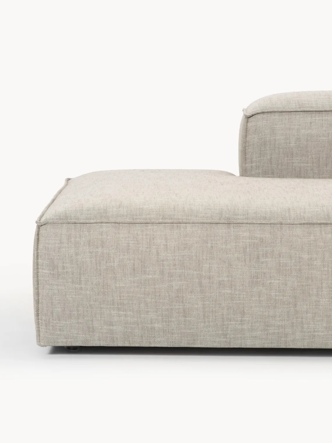 Sofás>Westwing Collection Diván modular de mezcla de lino Lennon Mezcla de lino gris