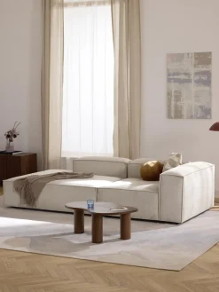 Sofás>Westwing Collection Diván modular de pana Lennon Pana beige claro