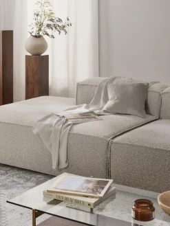 Sofás>Westwing Collection Diván modular en tejido bouclé Lennon Bouclé blanco Off White