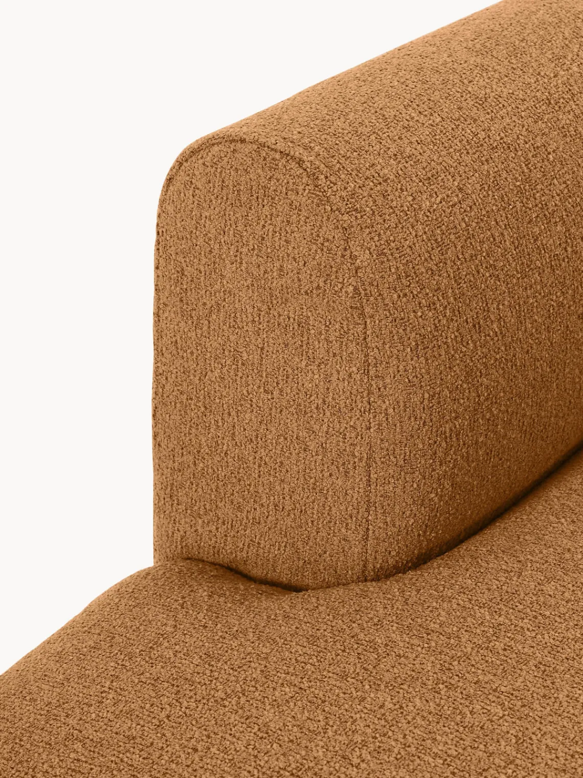 Sofás>Westwing Collection Diván modular en tejido bouclé Sofia Bouclé marrón claro