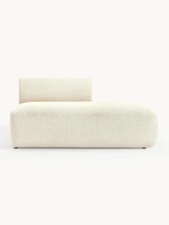 Sofás>Westwing Collection Diván modular en tejido bouclé Sofia Bouclé blanco Off White