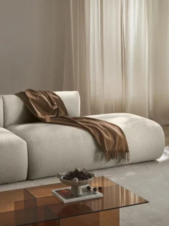 Sofás>Westwing Collection Diván modular en tejido bouclé Sofia Bouclé blanco Off White