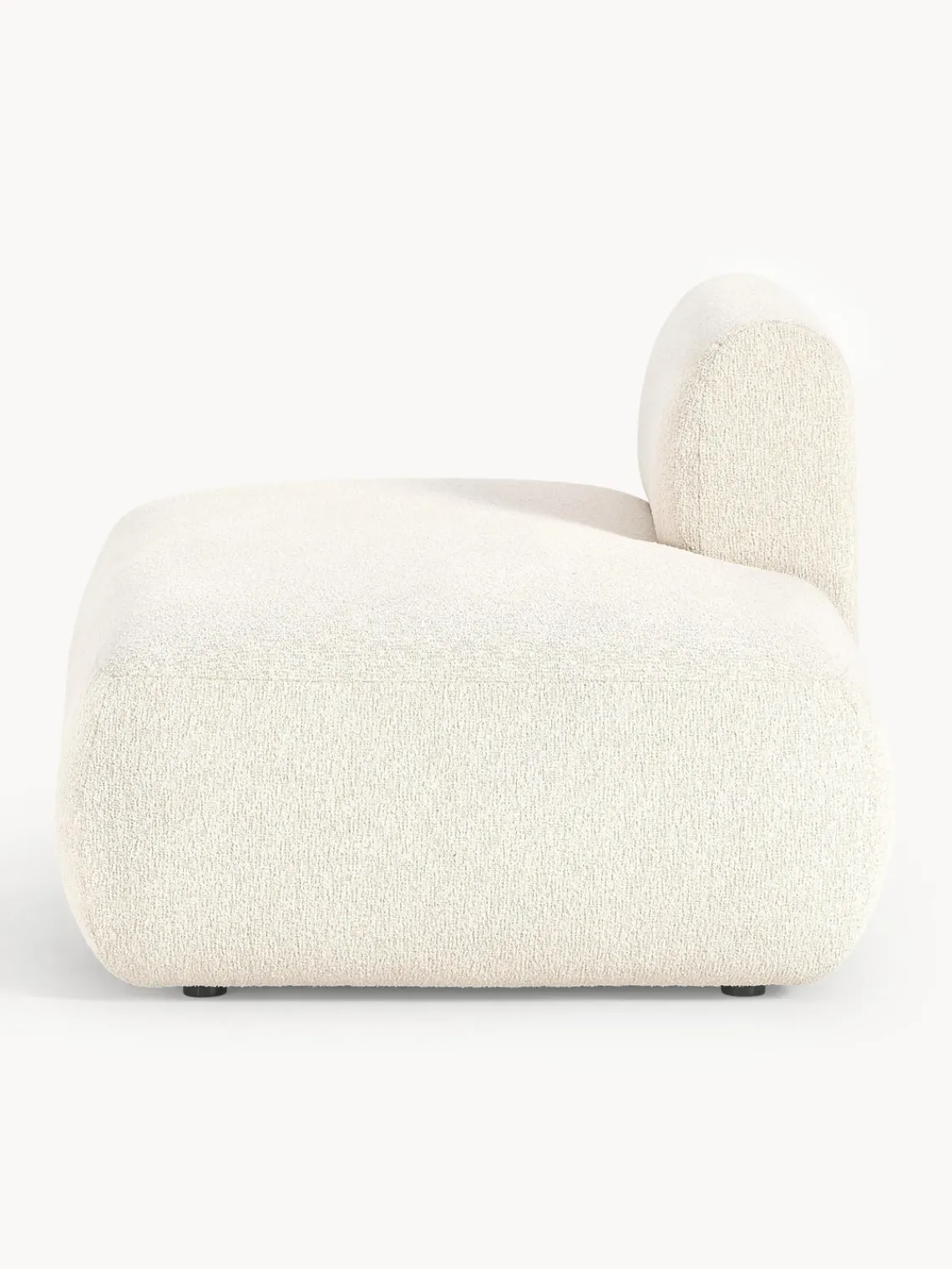 Sofás>Westwing Collection Diván modular en tejido bouclé Sofia Bouclé blanco Off White