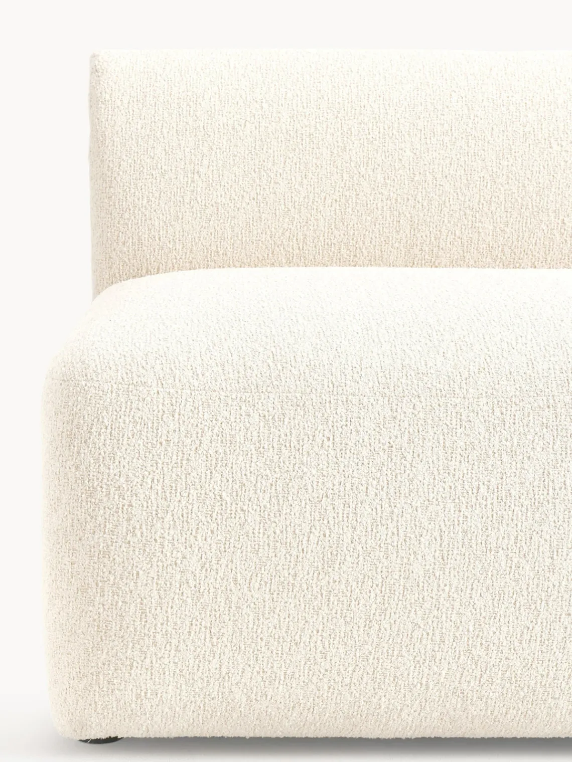 Sofás>Westwing Collection Diván modular en tejido bouclé Sofia Bouclé blanco Off White