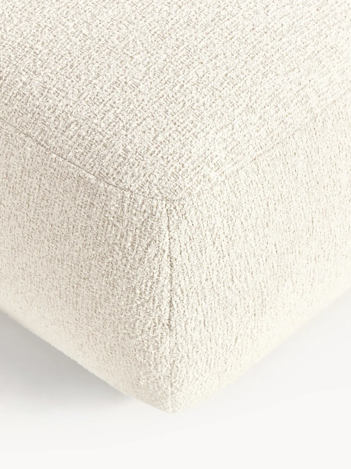 Sofás>Westwing Collection Diván modular en tejido bouclé Sofia Bouclé blanco Off White