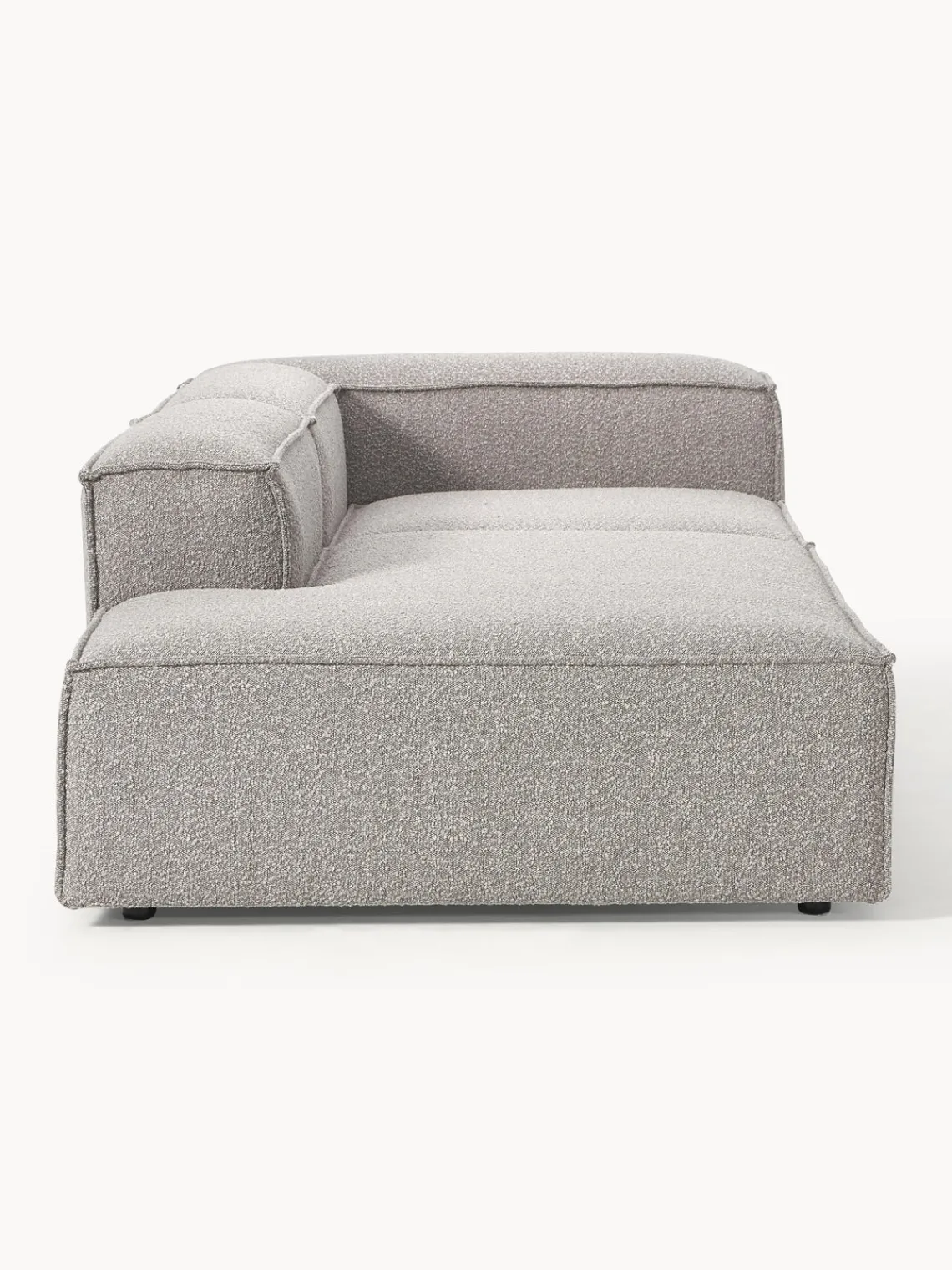 Sofás>Westwing Collection Diván modular en tejido bouclé Lennon Bouclé Taupe