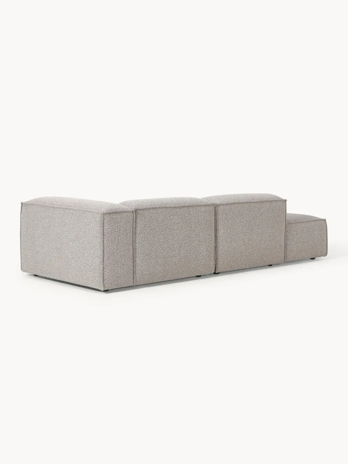 Sofás>Westwing Collection Diván modular en tejido bouclé Lennon Bouclé Taupe