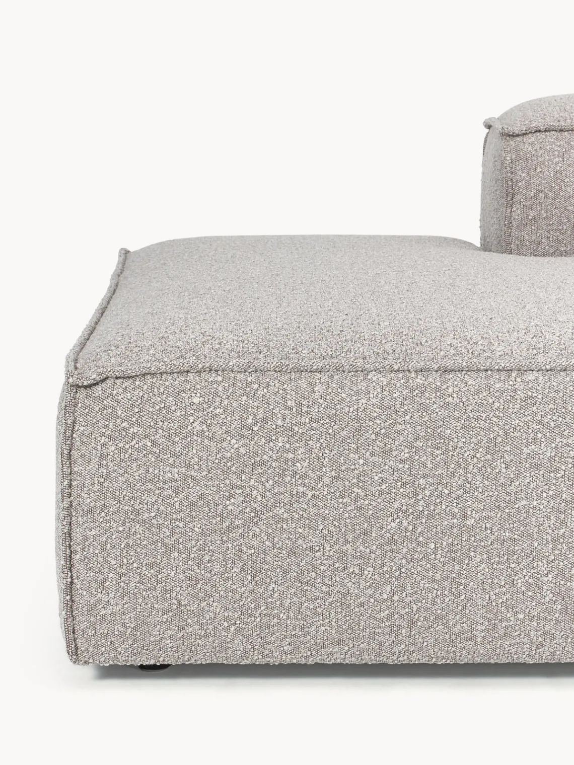 Sofás>Westwing Collection Diván modular en tejido bouclé Lennon Bouclé Taupe