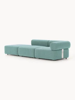 Sofás></noscript>Westwing Collection Diván modular en tejido bouclé Anton Bouclé verde turquesa