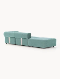 Sofás></noscript>Westwing Collection Diván modular en tejido bouclé Anton Bouclé verde turquesa