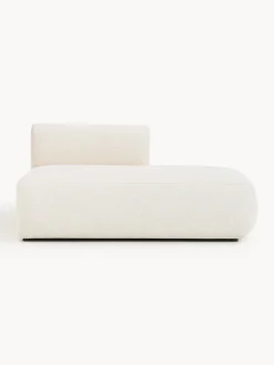 Sofás>Westwing Collection Diván modular en tejido bouclé Sofia Bouclé jaspeado, blanco crema