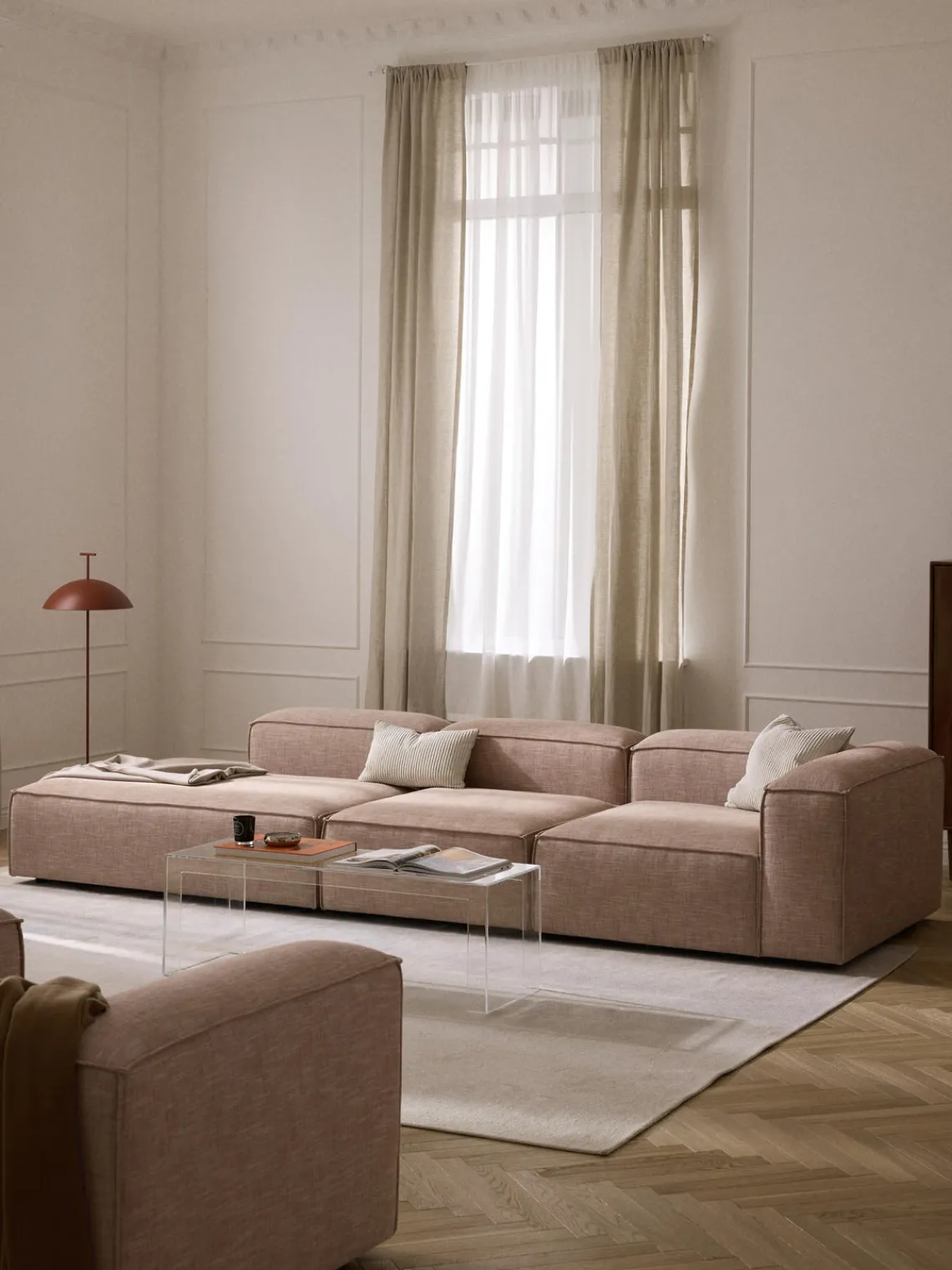 New Diván modular grande de mezcla de lino Lennon Sofás