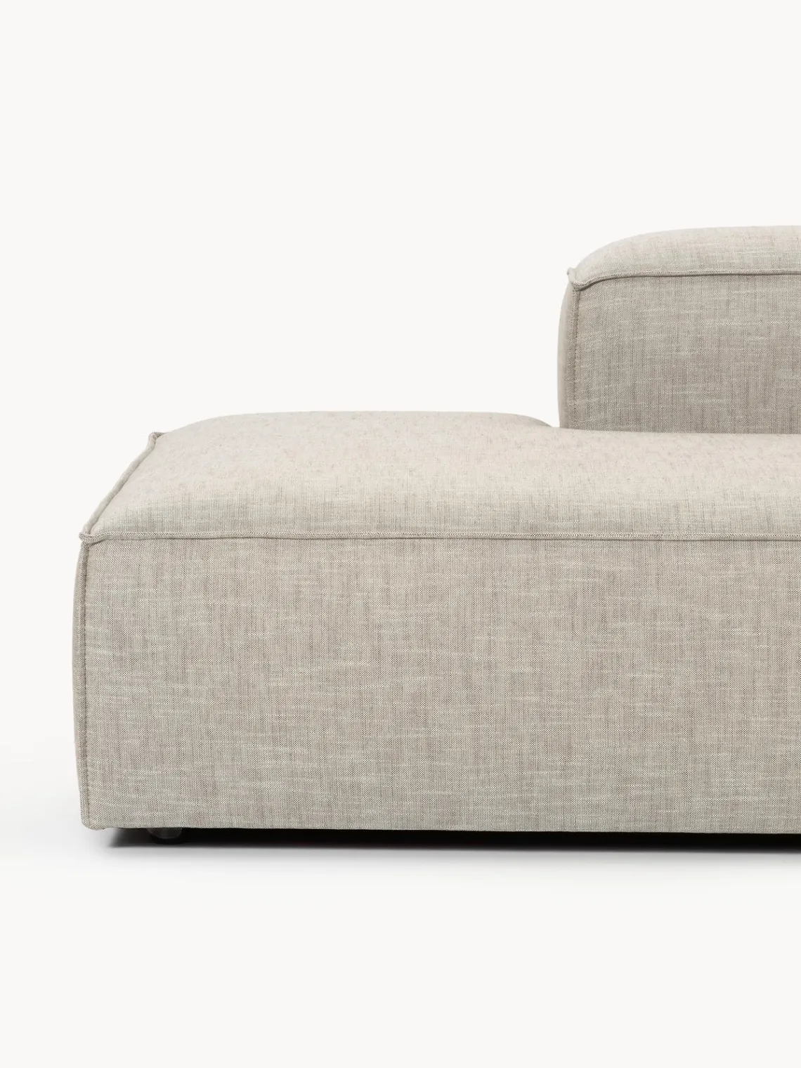 Sofás>Westwing Collection Diván modular grande de mezcla de lino Lennon Mezcla de lino gris