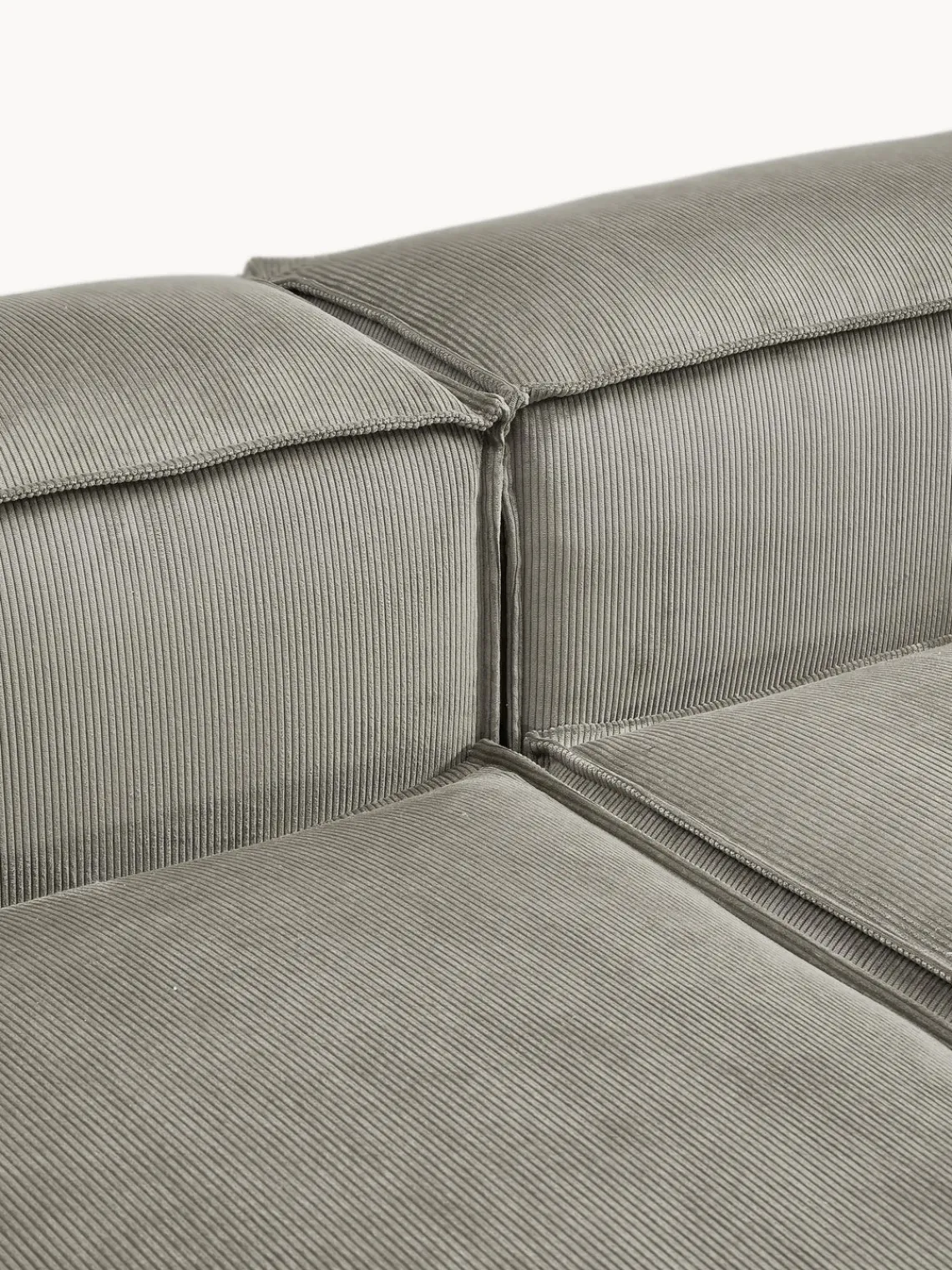 Sofás>Westwing Collection Diván modular grande de pana Lennon Pana gris