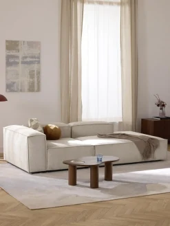 Sofás>Westwing Collection Diván modular grande de pana Lennon Pana beige claro