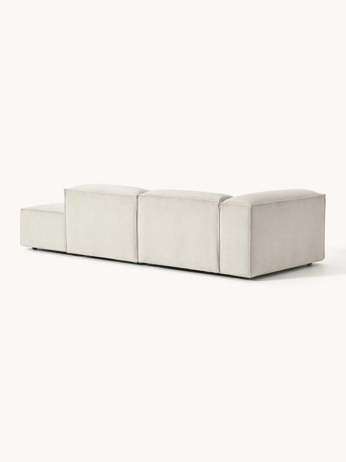 Sofás>Westwing Collection Diván modular grande de pana Lennon Pana beige claro