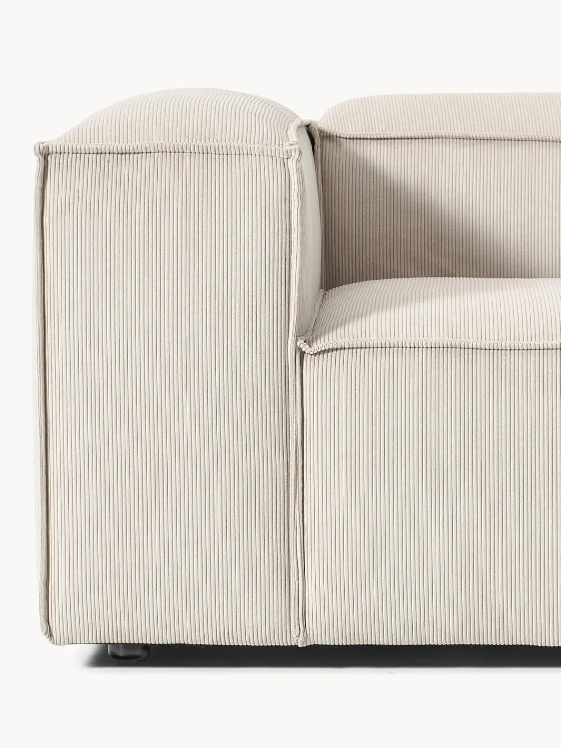 Sofás>Westwing Collection Diván modular grande de pana Lennon Pana beige claro