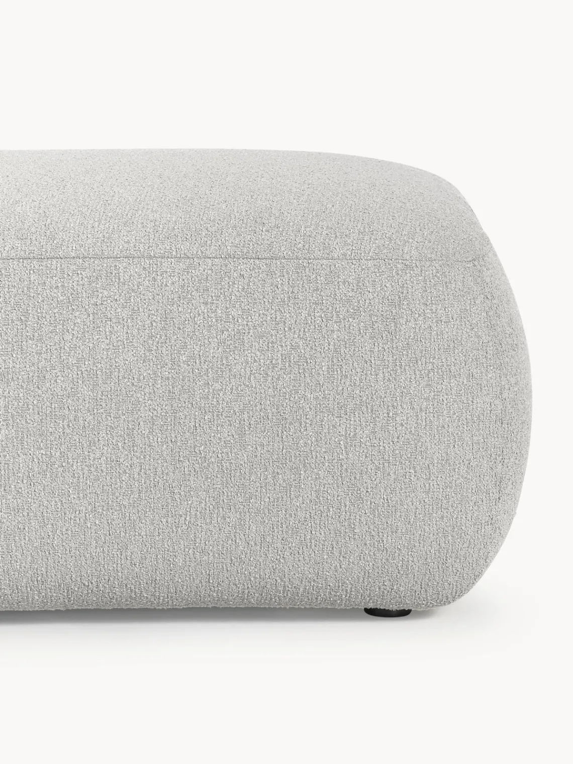 Sofás>Westwing Collection Diván modular grande en tejido bouclé Sofia Bouclé gris claro