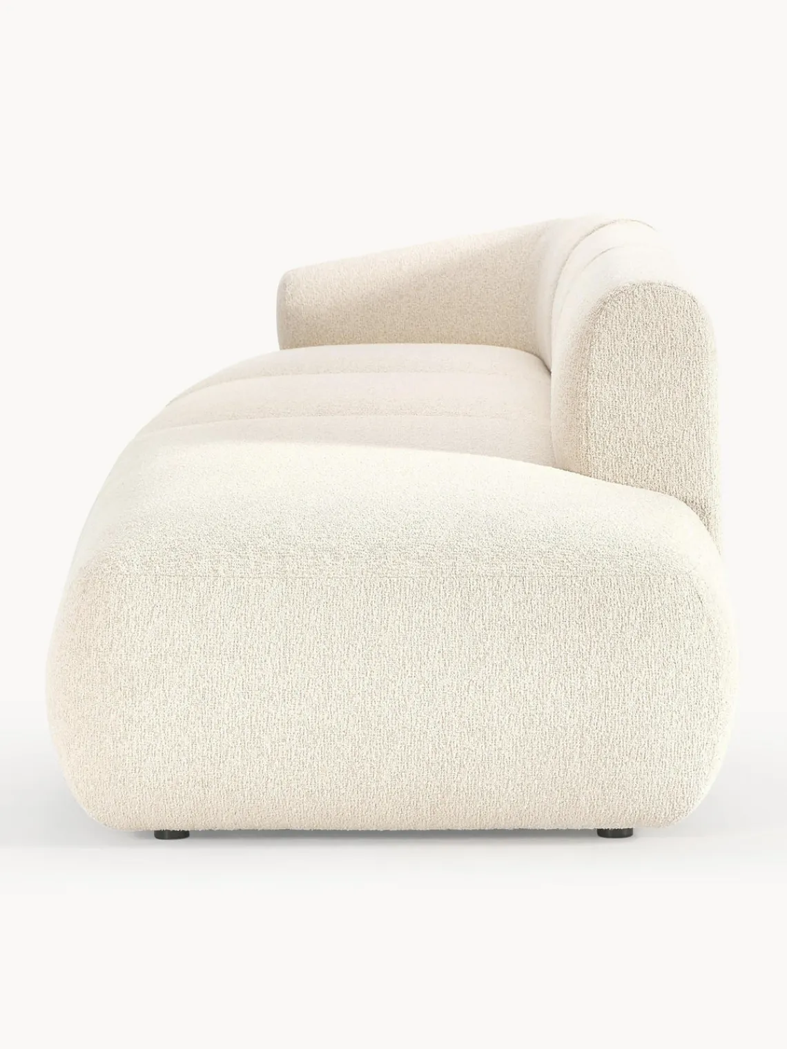 Sofás>Westwing Collection Diván modular grande en tejido bouclé Sofia Bouclé blanco Off White