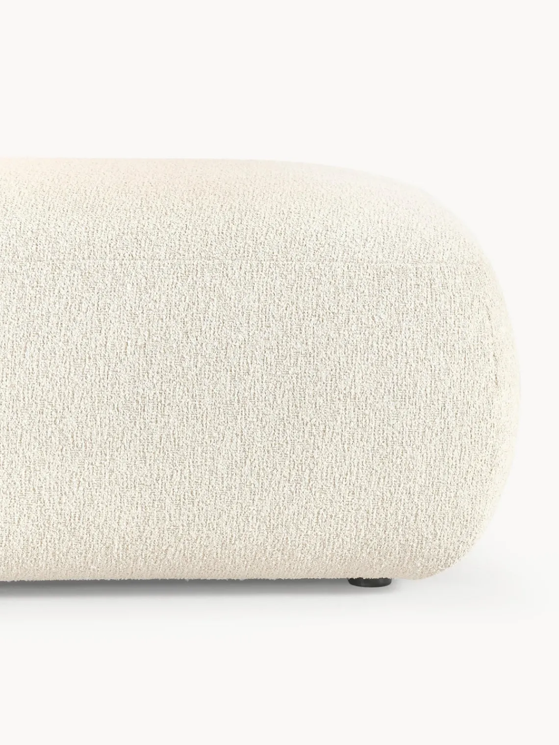 Sofás>Westwing Collection Diván modular grande en tejido bouclé Sofia Bouclé blanco Off White