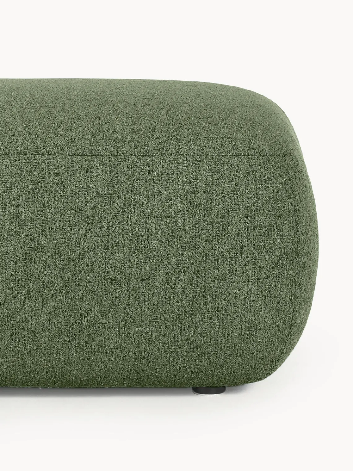 Sofás>Westwing Collection Diván modular grande en tejido bouclé Sofia Bouclé verde oscuro