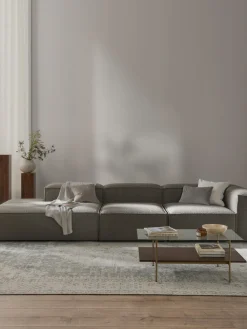 Sofás>Westwing Collection Diván modular grande en tejido bouclé Lennon Bouclé greige