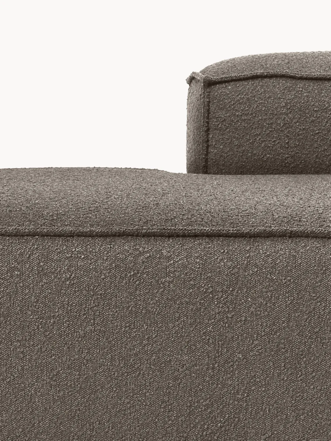 Sofás>Westwing Collection Diván modular grande en tejido bouclé Lennon Bouclé greige