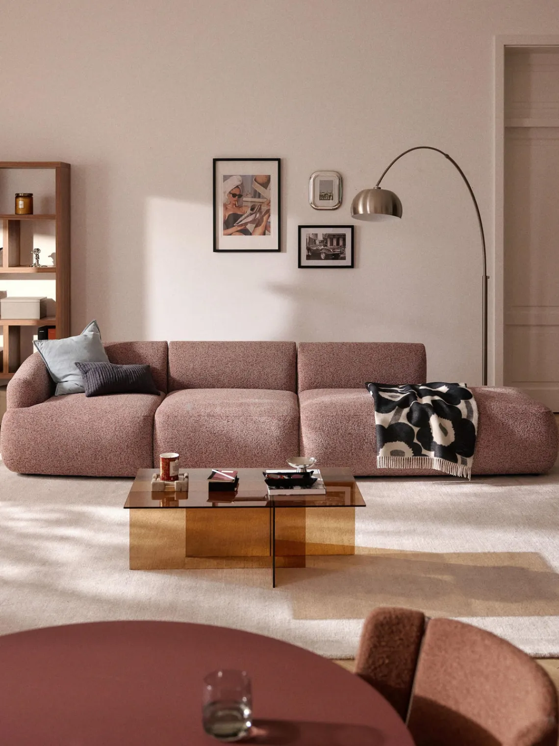 New Diván modular grande en tejido bouclé Sofia Sofás