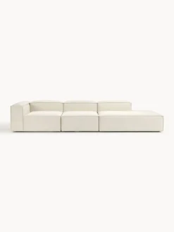Sofás>Westwing Collection Diván modular grande Lennon Tejido blanco Off White