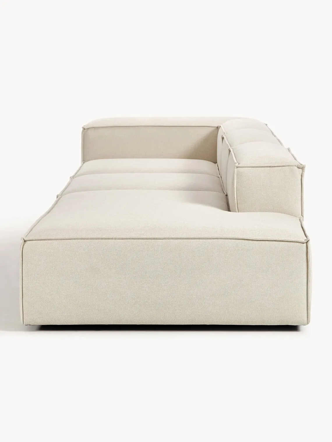 Sofás>Westwing Collection Diván modular grande Lennon Tejido blanco Off White