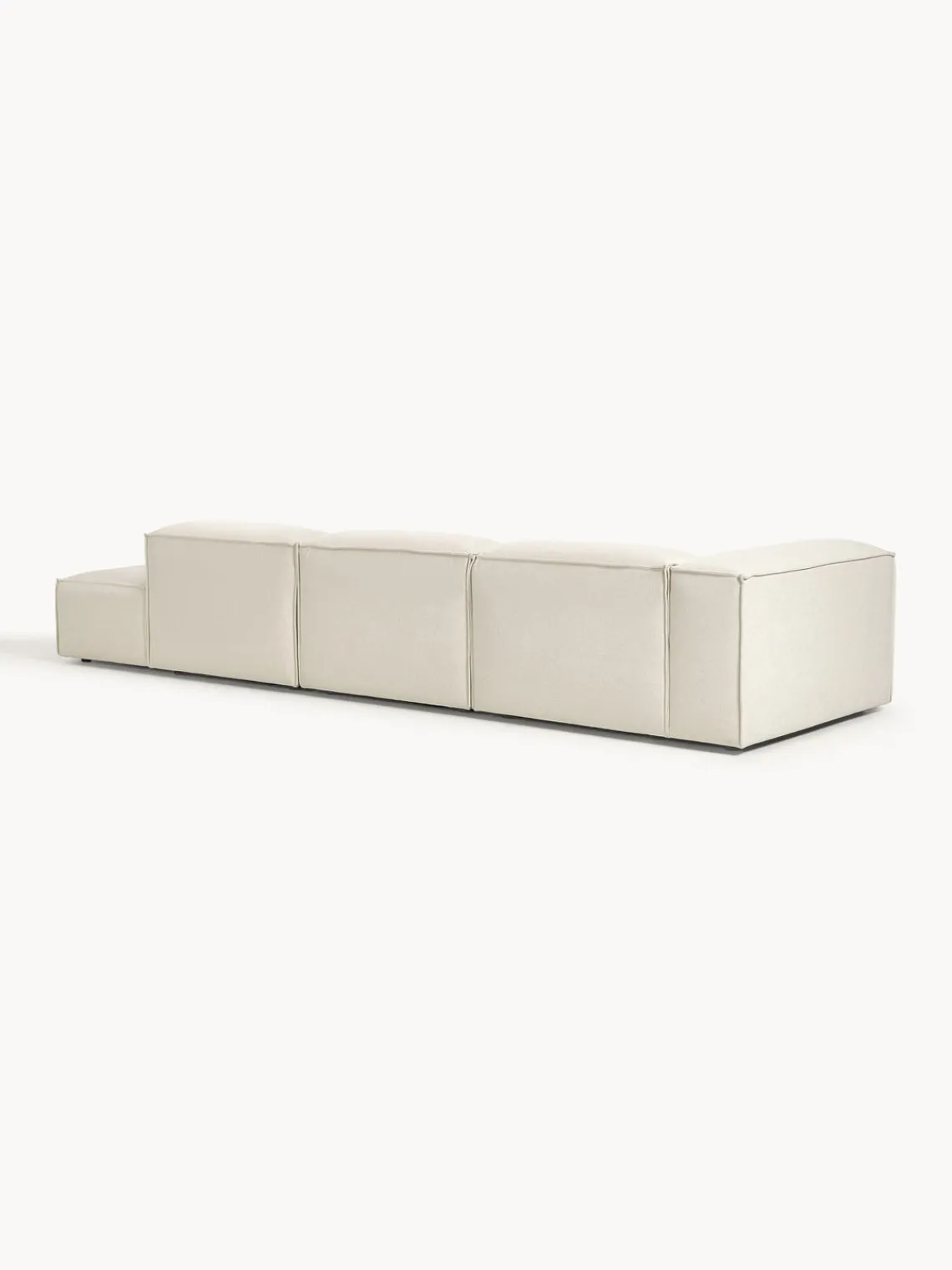 Sofás>Westwing Collection Diván modular grande Lennon Tejido blanco Off White