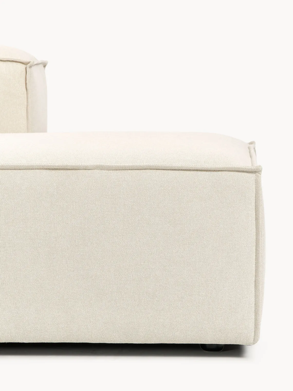 Sofás>Westwing Collection Diván modular grande Lennon Tejido blanco Off White