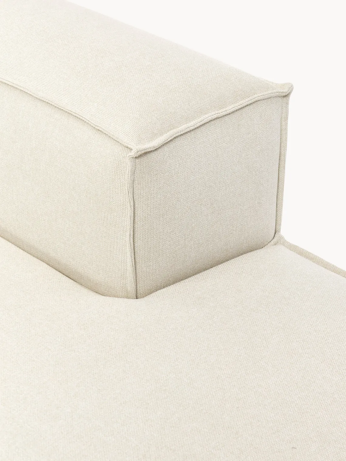 Sofás>Westwing Collection Diván modular grande Lennon Tejido blanco Off White